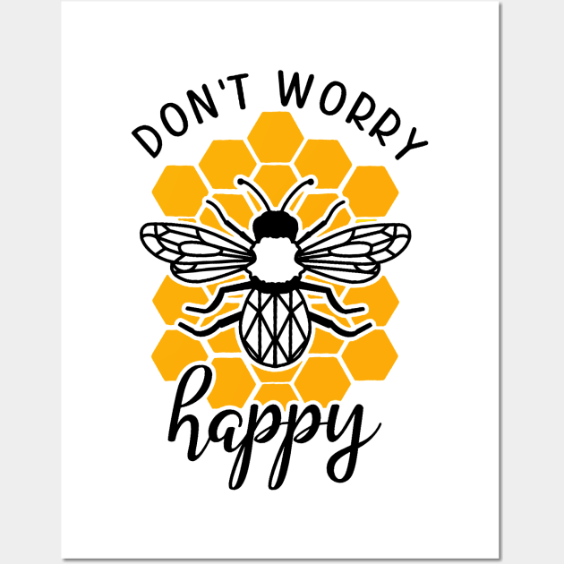 don't worry bee happy Wall Art by hanespace